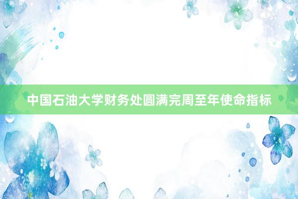 中国石油大学财务处圆满完周至年使命指标